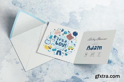 CreativeMarket Square Invitation & Greeting Mockup 689474