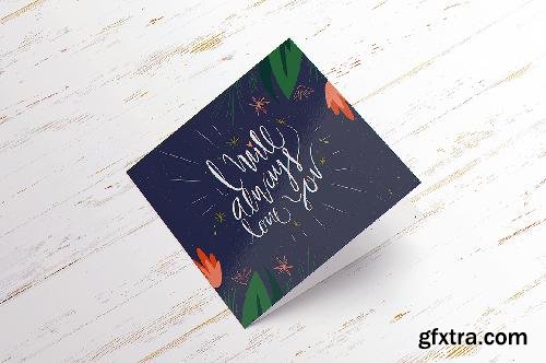 CreativeMarket Square Invitation & Greeting Mockup 689474