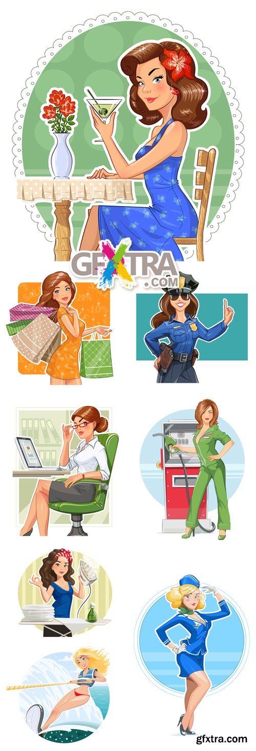 Women, Girls Vector