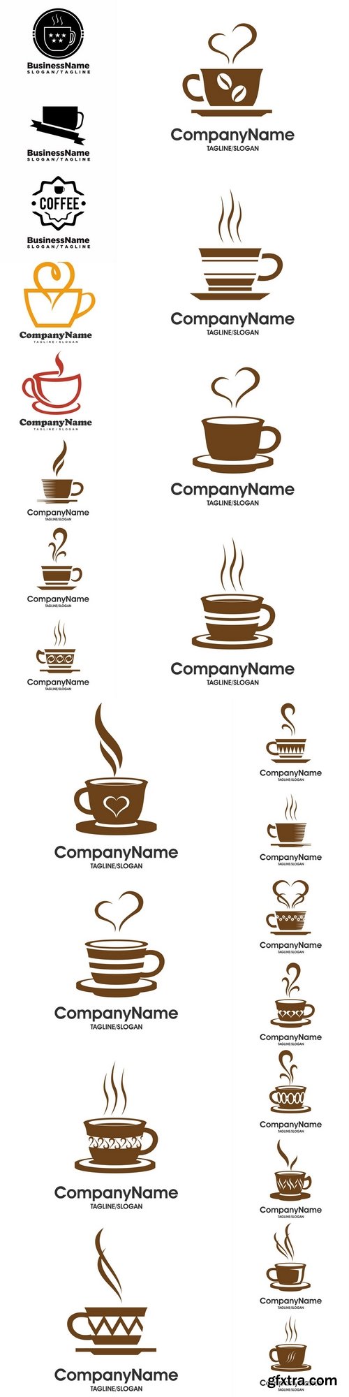 Coffee and Tea Cafe logo icon vector