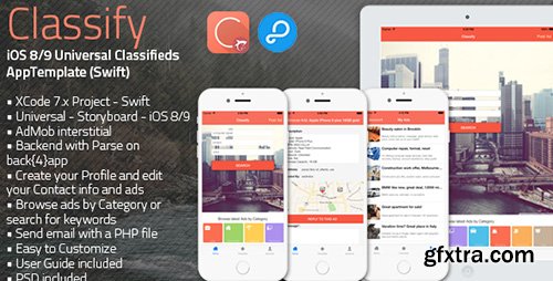 CodeCanyon - Classify - iOS 8/9 Universal Classifieds App Template (Swift) v1.0 - 11906223