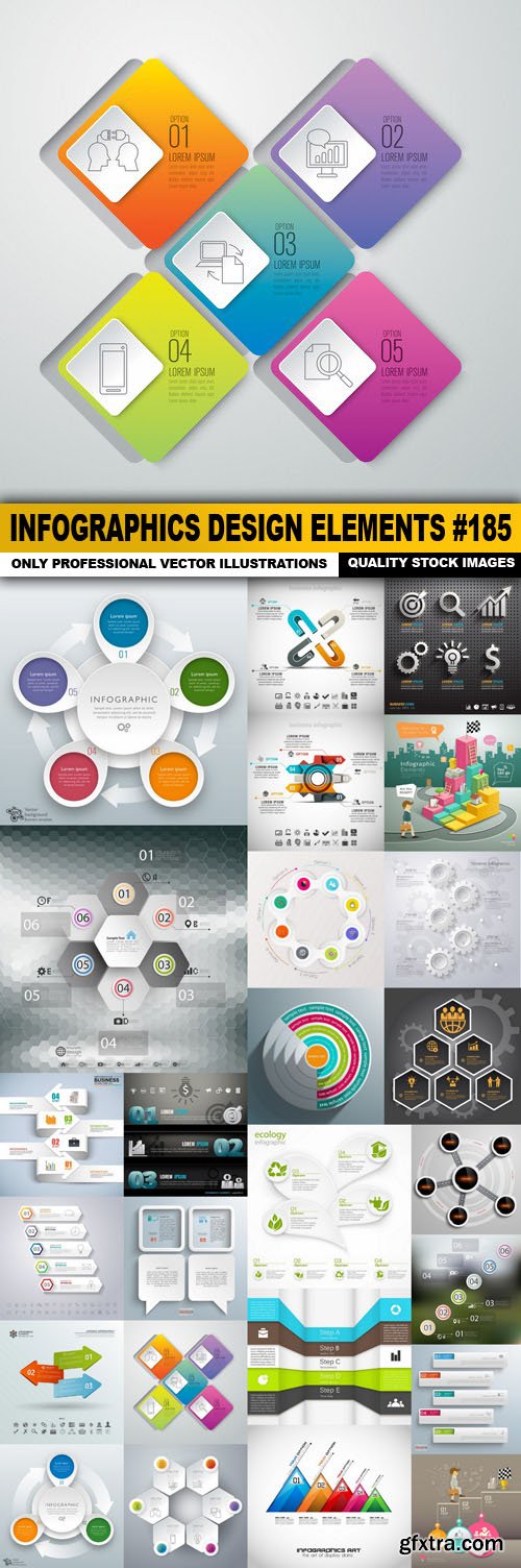 Infographics Design Elements #185 - 25 Vector