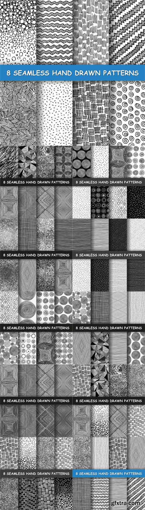 Vector Set - Seamless Hand Drawn Patterns