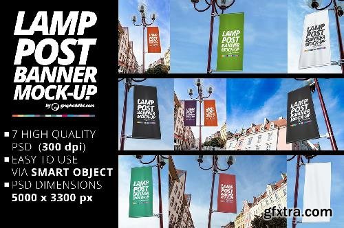 CreativeMarket 7 Lamp post banner mockup 689512