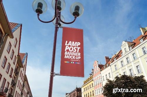 CreativeMarket 7 Lamp post banner mockup 689512