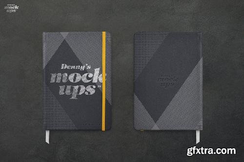 CreativeMarket Leather Notebook Mockup 683290