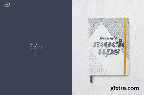 CreativeMarket Leather Notebook Mockup 683290