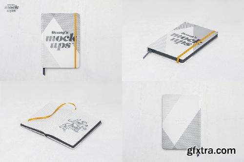 CreativeMarket Leather Notebook Mockup 683290