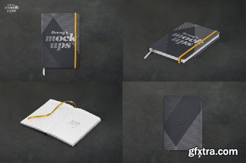 CreativeMarket Leather Notebook Mockup 683290