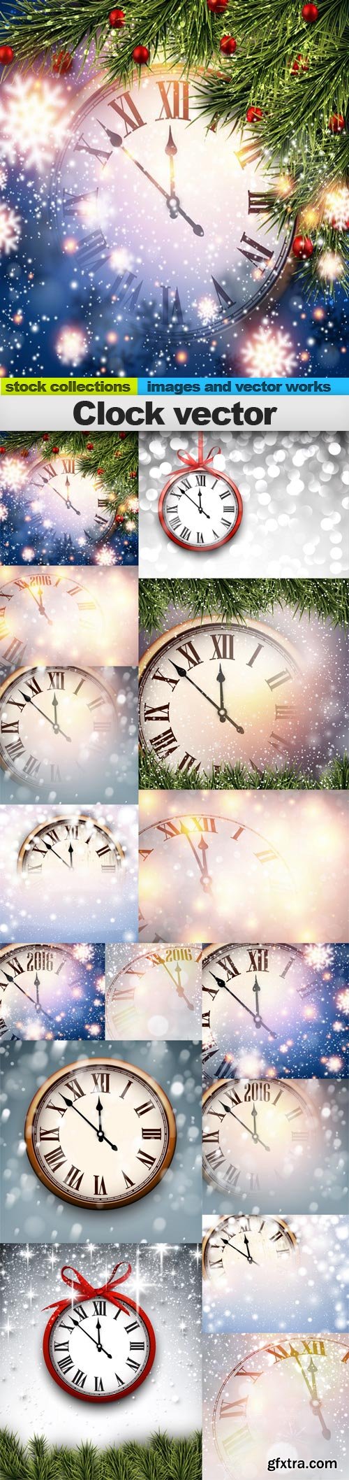 Clock vector, 15 x EPS