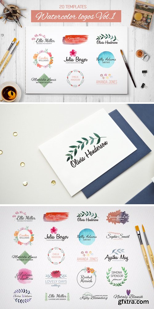 CM 549449 - Watercolor Logo Templates