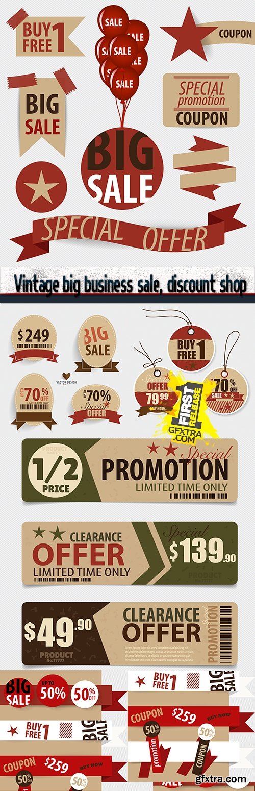 Vintage big business sale, discount shop