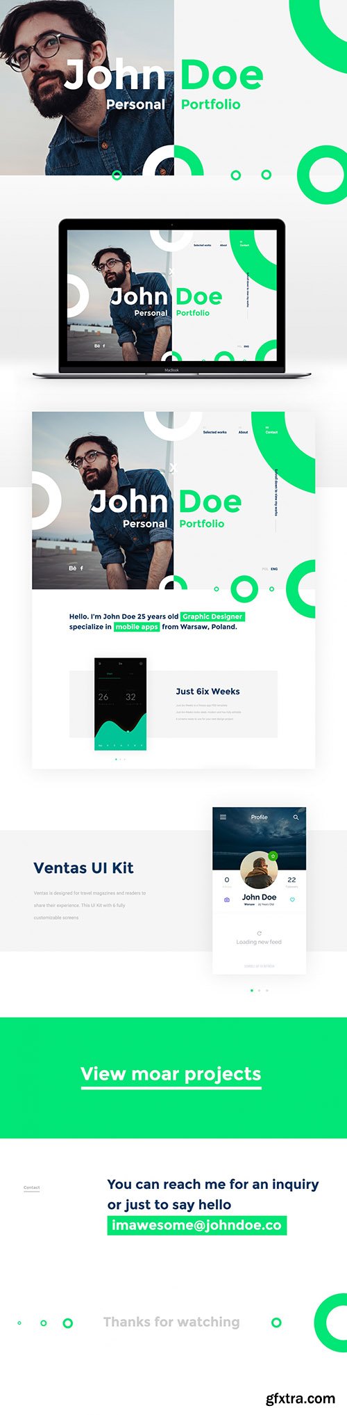 PSD Web Template - JohnDoe Pesonal Portfolio