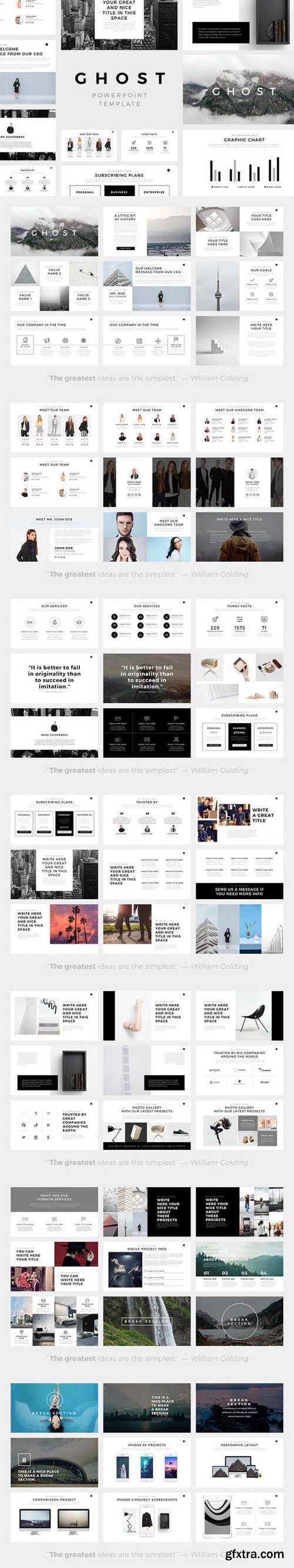 CM - Ghost Minimal Powerpoint Template 685973