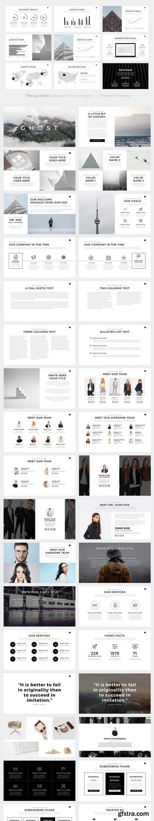 CM - Ghost Minimal Powerpoint Template 685973