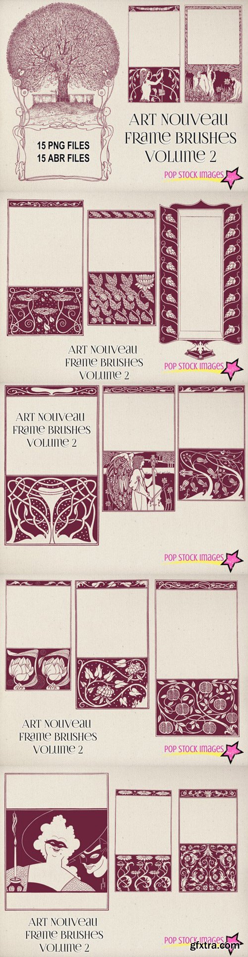 CM - Art Nouveau Frame Brushes Vol 2 691613