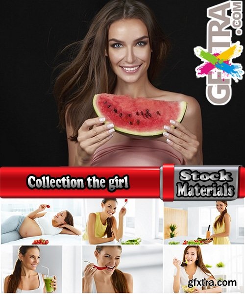 Collection the girl woman eating fruits vegetables healthy food diet 25 HQ Jpeg