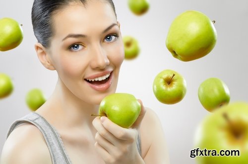 Collection the girl woman eating fruits vegetables healthy food diet 25 HQ Jpeg