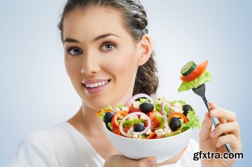 Collection the girl woman eating fruits vegetables healthy food diet 25 HQ Jpeg