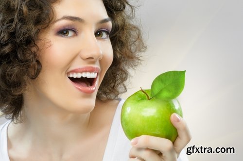 Collection the girl woman eating fruits vegetables healthy food diet 25 HQ Jpeg