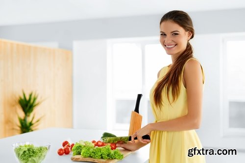 Collection the girl woman eating fruits vegetables healthy food diet 25 HQ Jpeg