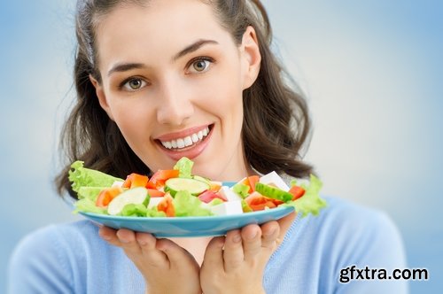 Collection the girl woman eating fruits vegetables healthy food diet 25 HQ Jpeg