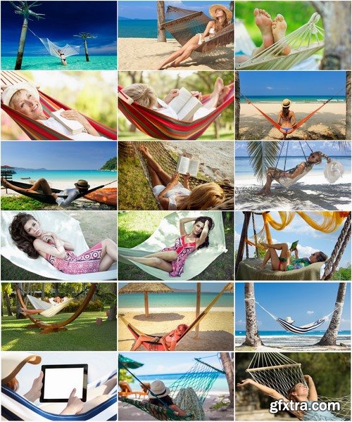 Collection girl woman in a hammock holiday leisure sea ocean travel beach 25 HQ Jpeg