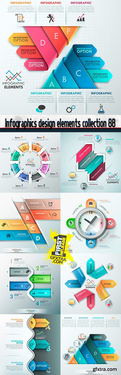 Infographics design elements collection 88