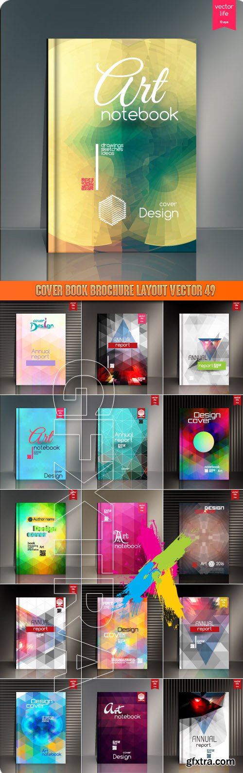 Cover book brochure layout vector 49