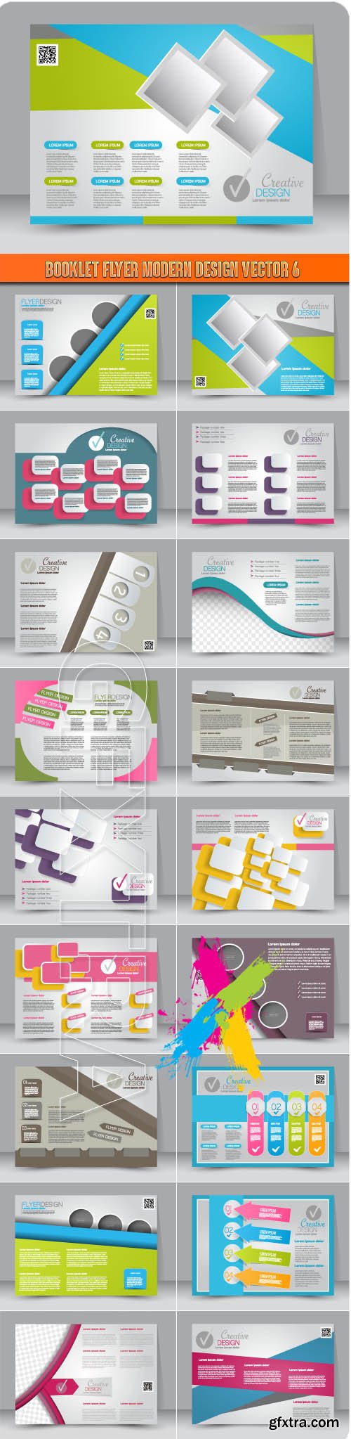 Booklet flyer modern design vector 6