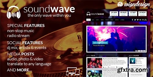 ThemeForest - SoundWave v2.2 - The Music Vibe WordPress Theme - 5011090