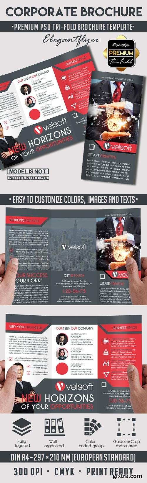 Corporate – Premium Tri-Fold PSD Brochure Template