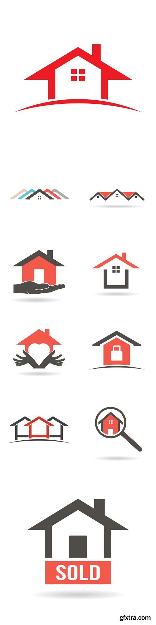 Vector Set - House Logo Graphic Design