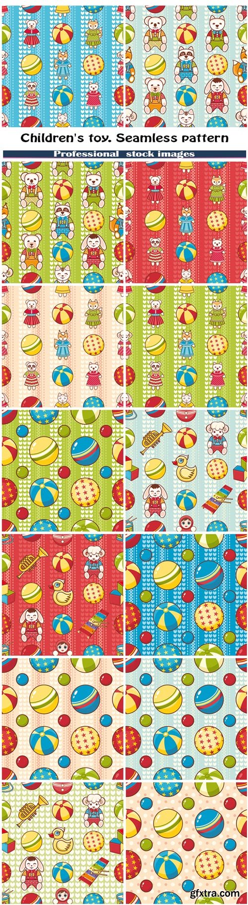 Children's toy. Seamless pattern