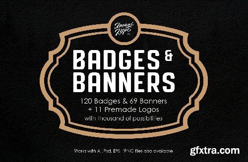 CreativeMarket Badges And Banners Kit 678799