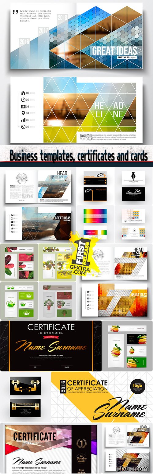 Business templates, certificates and cards design