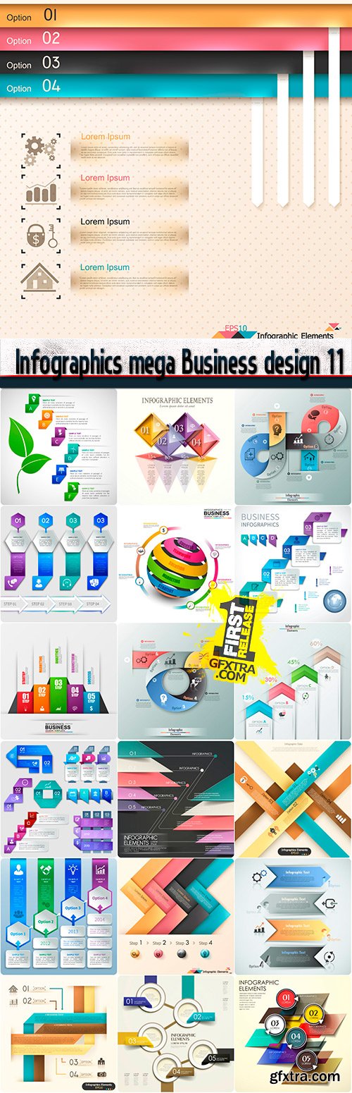 Infographics mega Business design 11