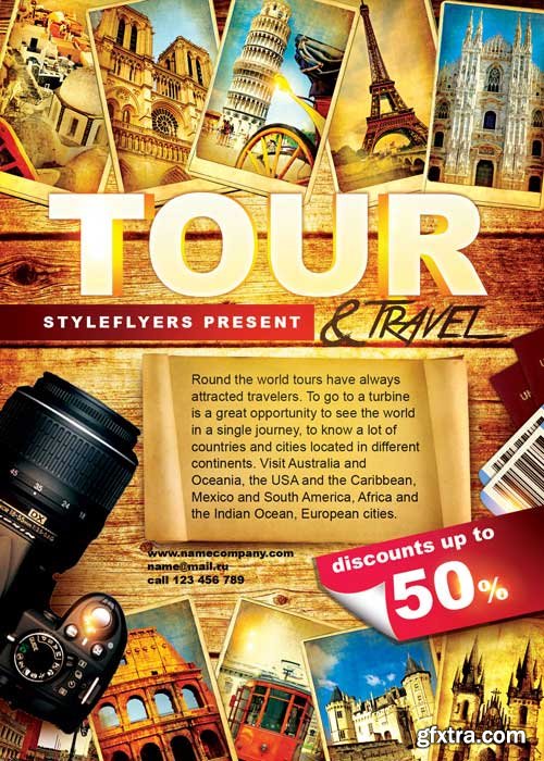 Tour & Travel PSD Flyer Template