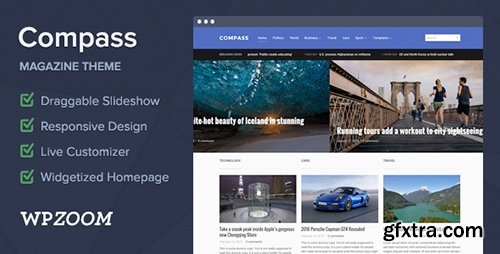 ThemeForest - Compass v1.1.2 - Magazine Theme for WordPress - 11155511