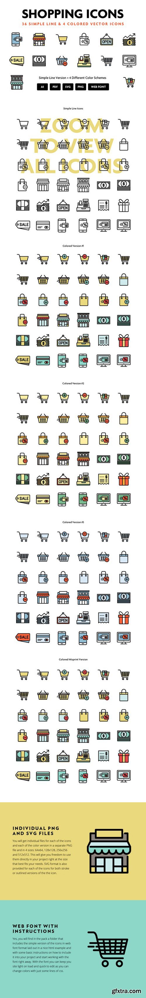 CM - Shopping Line Icons 200389