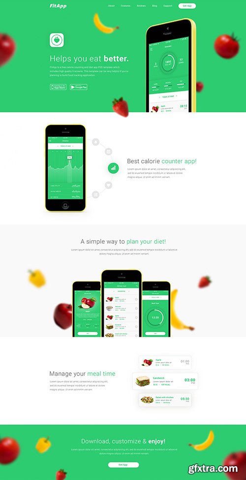 PSD Web Template - FitApp