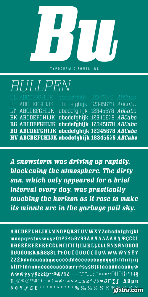 Bullpen Font Family