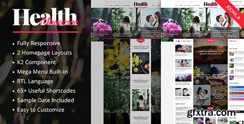 ThemeForest - HealthMag v1.1.0 - Multipurpose News/Magazine Joomla Template - 14603495