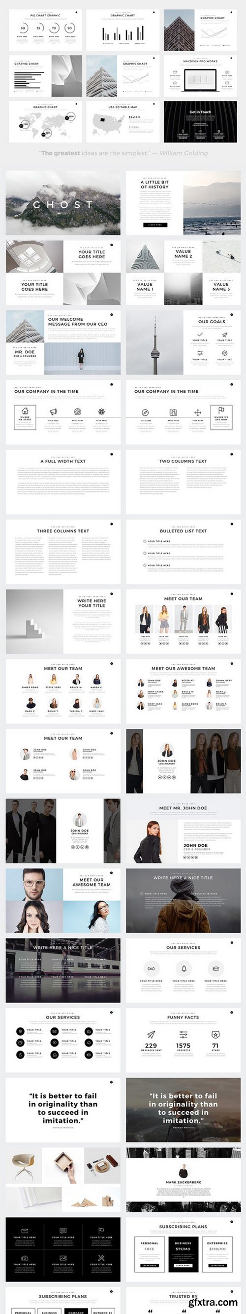 CM - Ghost Minimal Keynote Template 685974