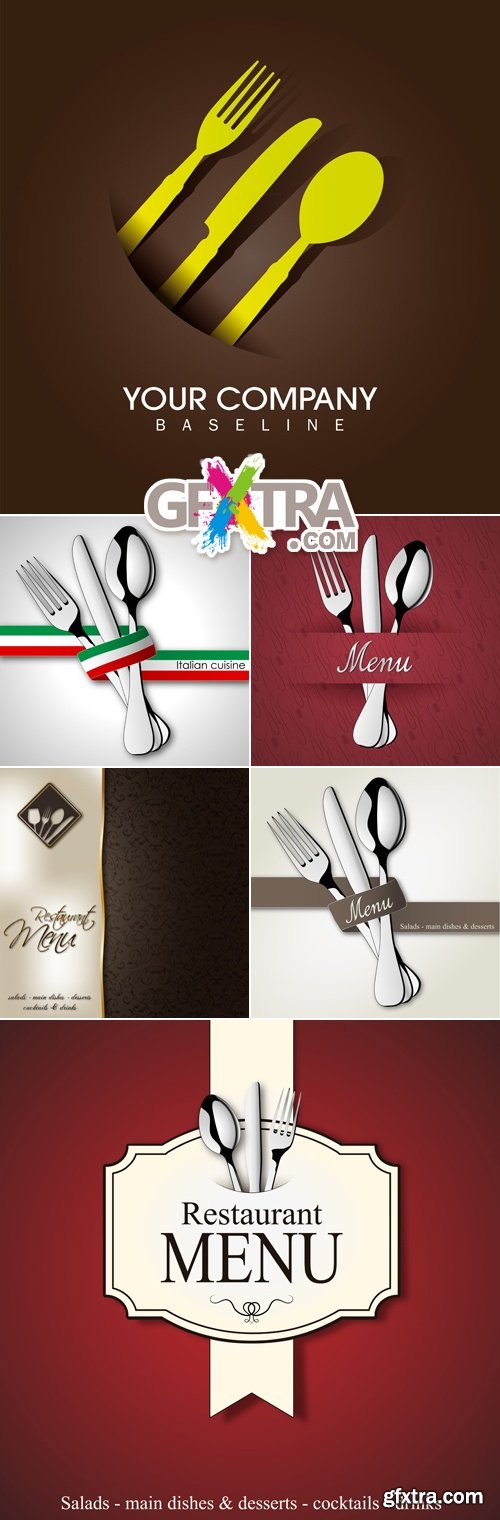 Restaurant & Cafe Menu Templates Vector