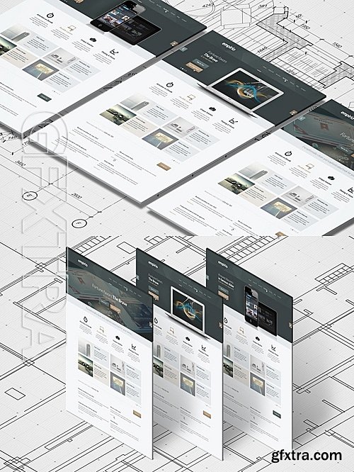 Isometric A4 Paper Mockup