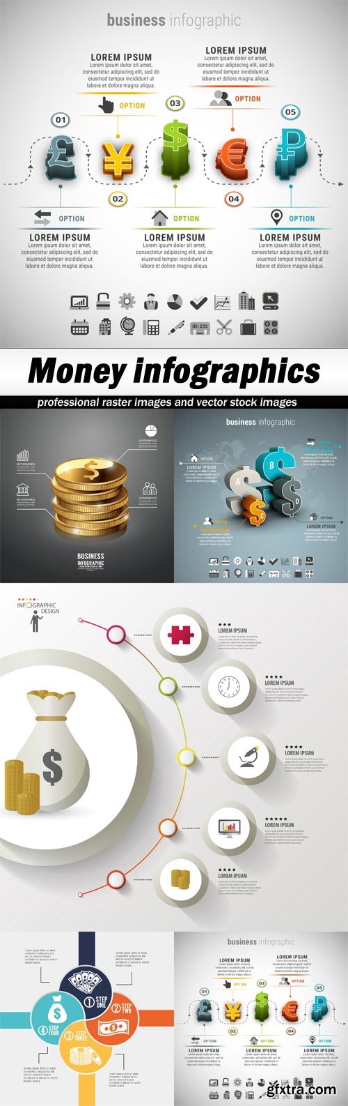 Money infographics-5xEPS