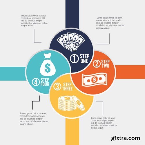 Money infographics-5xEPS