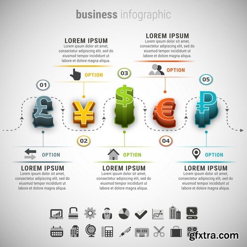 Money infographics-5xEPS