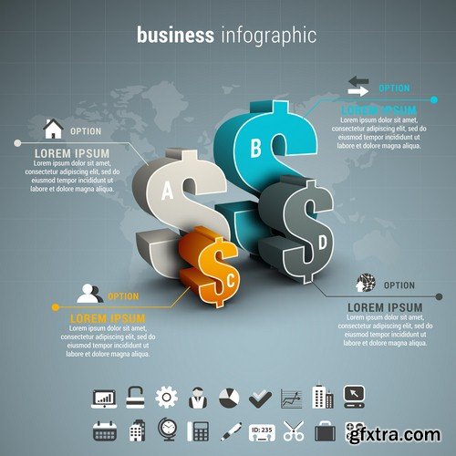 Money infographics-5xEPS